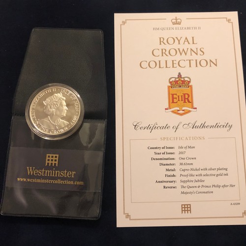 1098 - Isle of Man 2017 one crown sapphire Jubilee