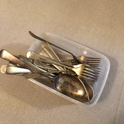 1152 - Scrap silver plated Cutlery. 0.895kgs