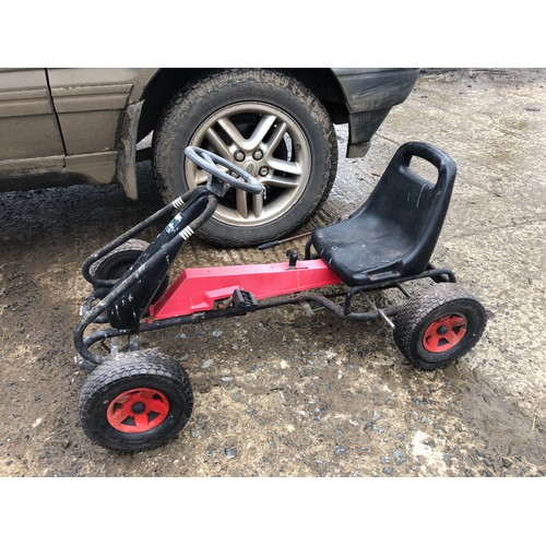 1436 - Kettler. Pedal power go cart in working order.