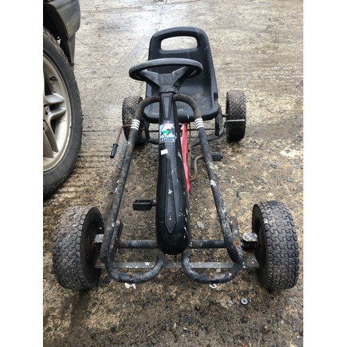 1436 - Kettler. Pedal power go cart in working order.