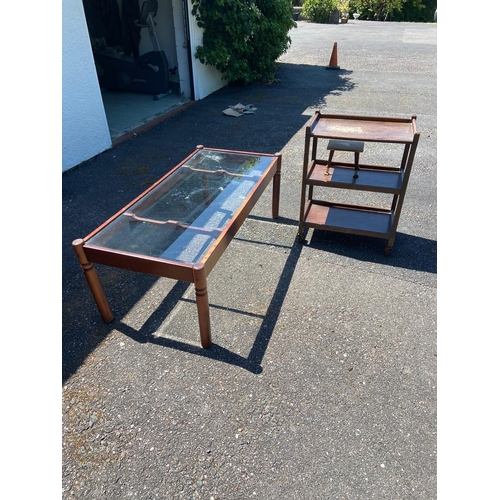 1835 - Glass topped table