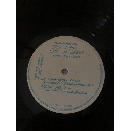 2220 - The Who. Live at Leeds LP with blue writing on sleeve. Track Records 2406 001. 1st pressing. Includi... 