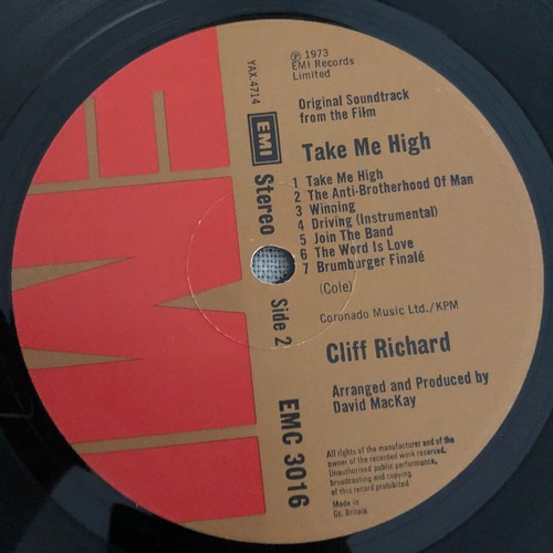 3251 - Cliff Richard. Take me high. EMI stereo. EMC 3016