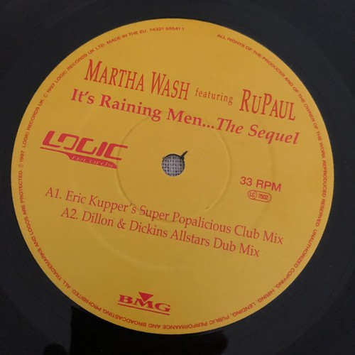 3261 - Martha Wash Featuring RuPaul. It’s raining men the sequel the mixes. Logic BMG  74321 5541 1