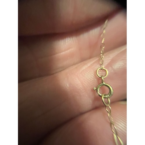 1 - 9ct gold locket on 9ct gold chain fully hallmarked