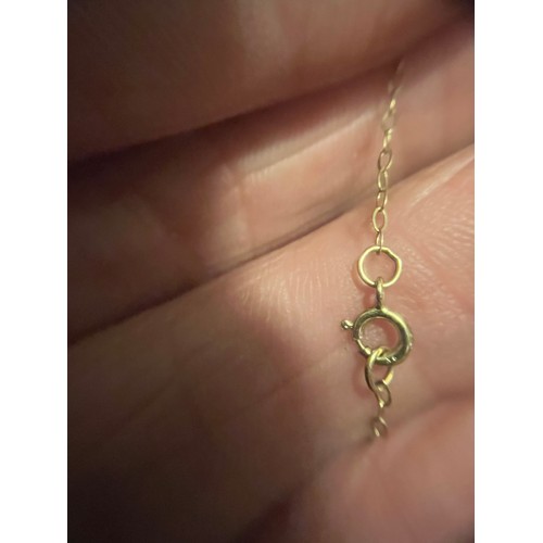 1 - 9ct gold locket on 9ct gold chain fully hallmarked