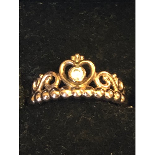 2 - Pandora ale met 52 Gold plated ring. Size L including box.