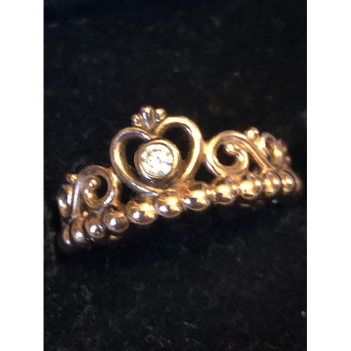 2 - Pandora ale met 52 Gold plated ring. Size L including box.