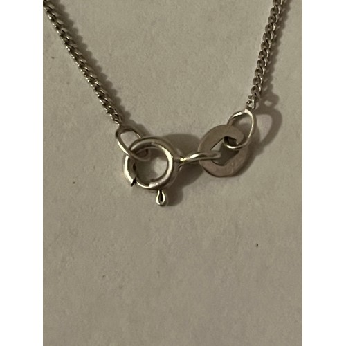 11 - Silver .925 chain with glass bead pendant