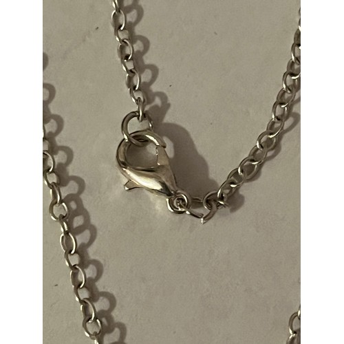 12 - Silver .925 tear drop pendant on chain