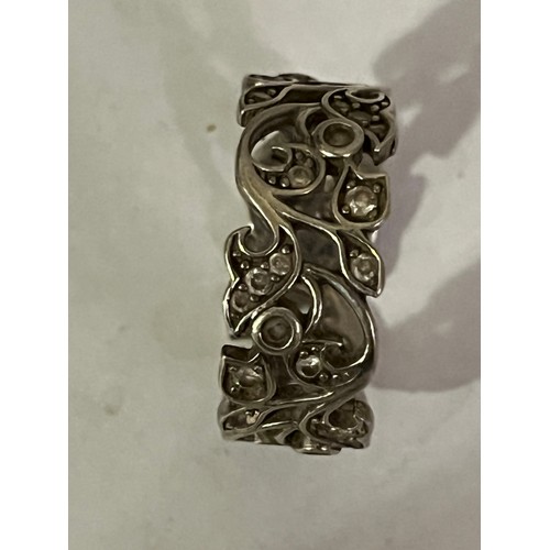 16 - .925 silver ornate ring. Size Q