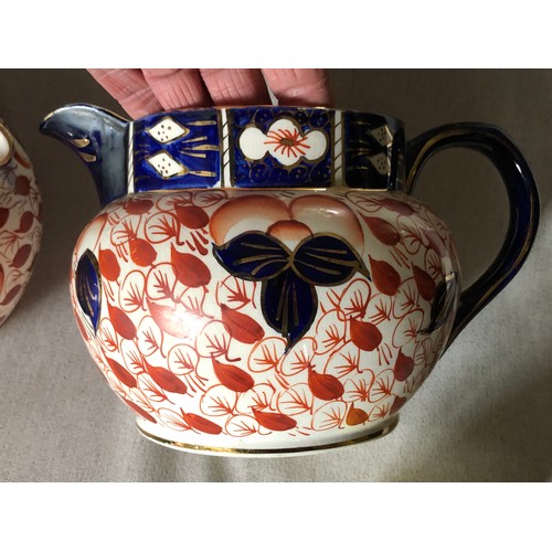 332 - Pair of large Crown Derby Imari jugs in pattern No.1015