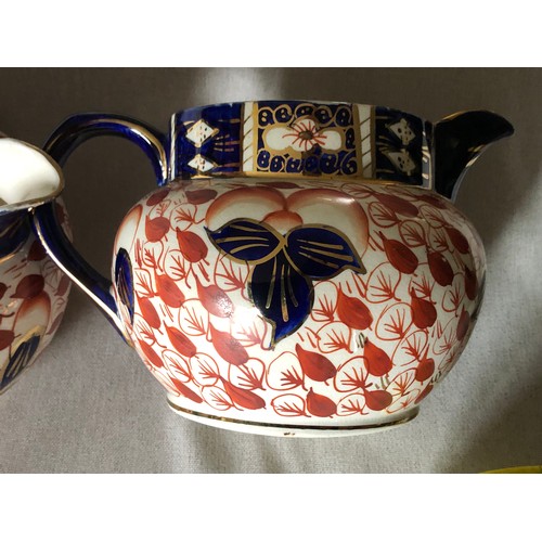 332 - Pair of large Crown Derby Imari jugs in pattern No.1015