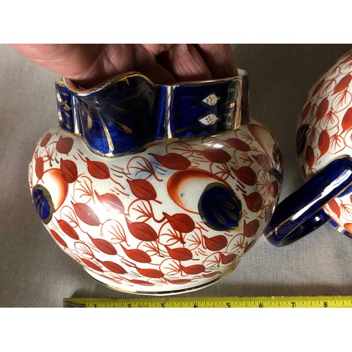 332 - Pair of large Crown Derby Imari jugs in pattern No.1015