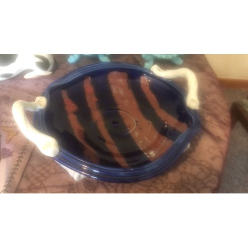 340 - Large ceramic footed bowl