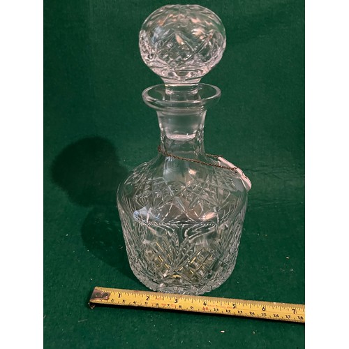 351 - Cut crystal decanter with stopper