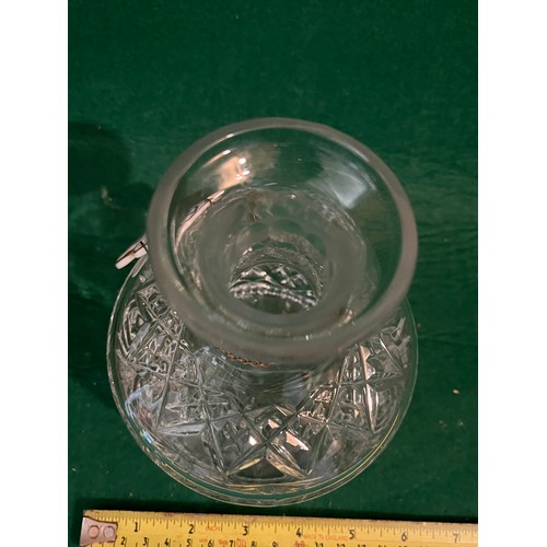 351 - Cut crystal decanter with stopper