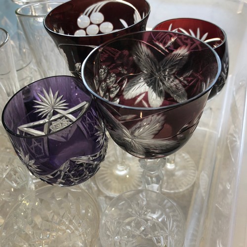 362 - Box of Hock and wine glasses