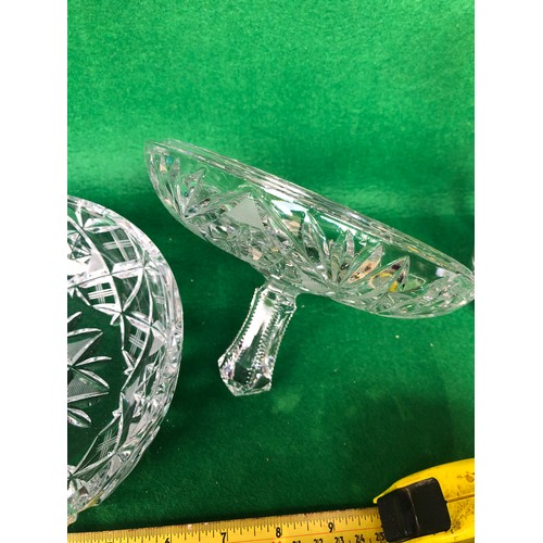 373 - Large cut crystal lidded bowl