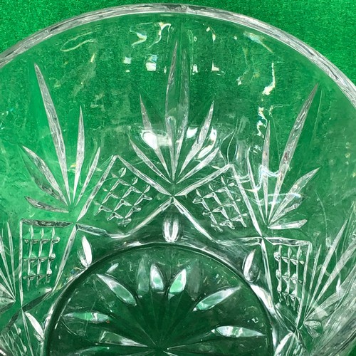 374 - Large press moulded crystal ice bucket