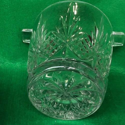 374 - Large press moulded crystal ice bucket