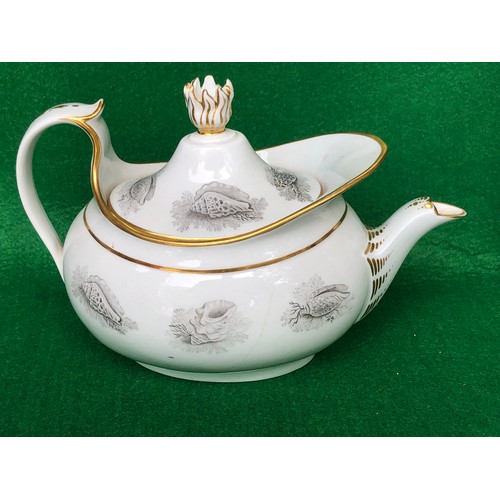 375 - Rare Worcester Bar Flight & Bar display teapot. Star crack on 1 side so display only.