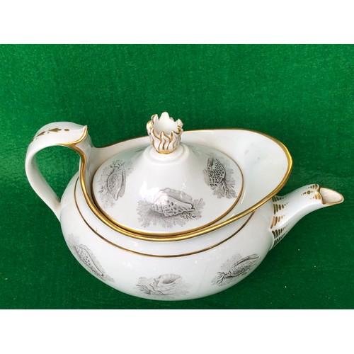 375 - Rare Worcester Bar Flight & Bar display teapot. Star crack on 1 side so display only.