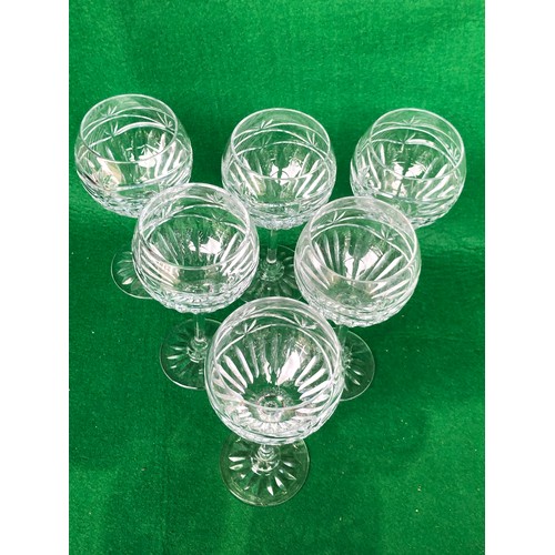 393 - Set of six Royal Brierley hock Glasses