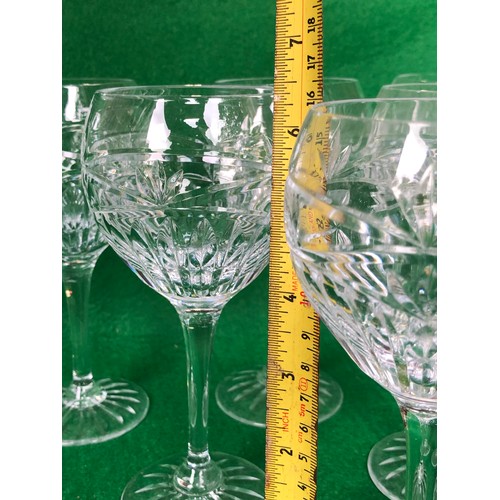 393 - Set of six Royal Brierley hock Glasses