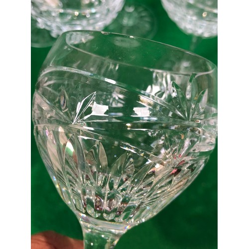 393 - Set of six Royal Brierley hock Glasses