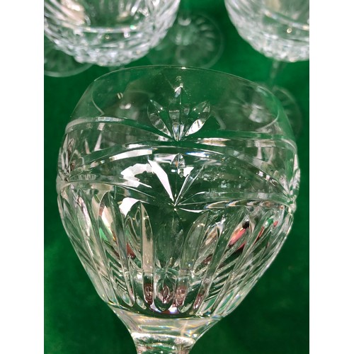 393 - Set of six Royal Brierley hock Glasses