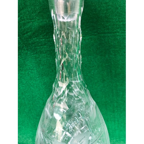 394 - HandCut vine and Tendril Crystal decanter  Possibly Tudor crystal or John Walsh