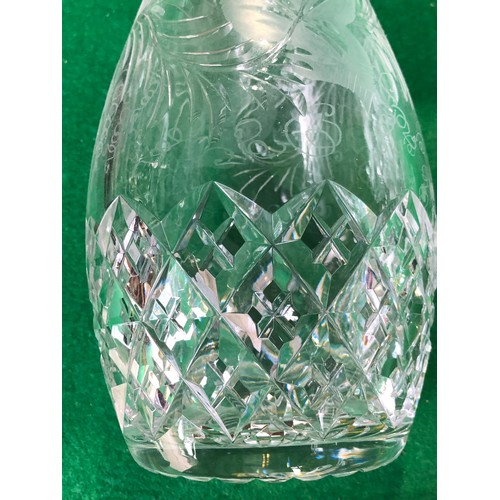 394 - HandCut vine and Tendril Crystal decanter  Possibly Tudor crystal or John Walsh