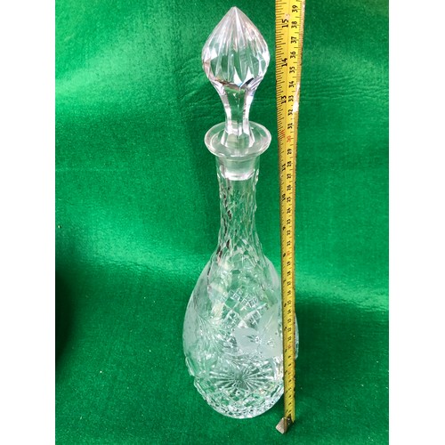 394 - HandCut vine and Tendril Crystal decanter  Possibly Tudor crystal or John Walsh