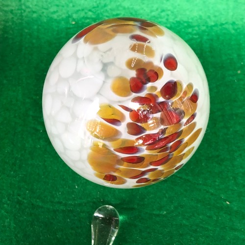 403 - Mdina glass Mottled perfume bottle signed.