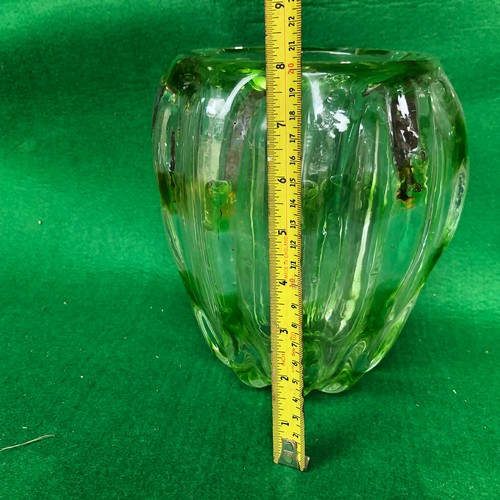 416 - Large ovoid And ribbed glass Vase