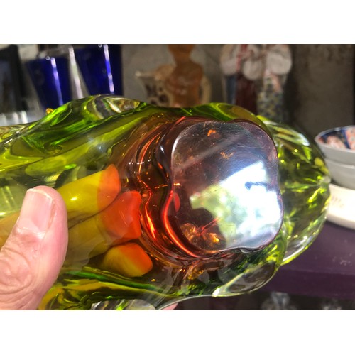 510 - Czechoslovakian coloured glass bowl