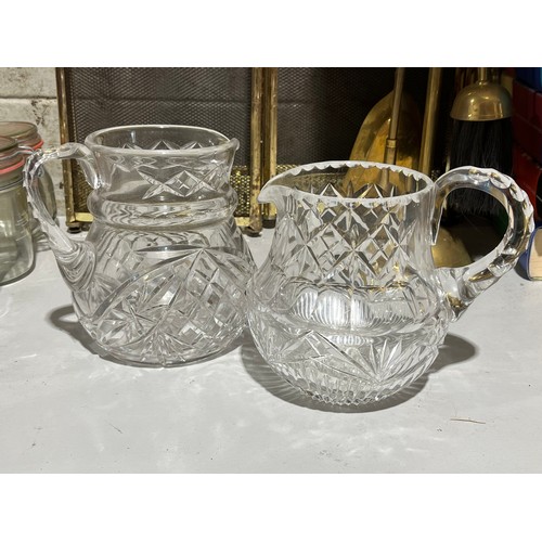 544 - 2 antique large Anglo Irish jugs