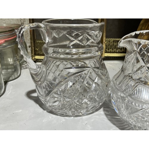 544 - 2 antique large Anglo Irish jugs