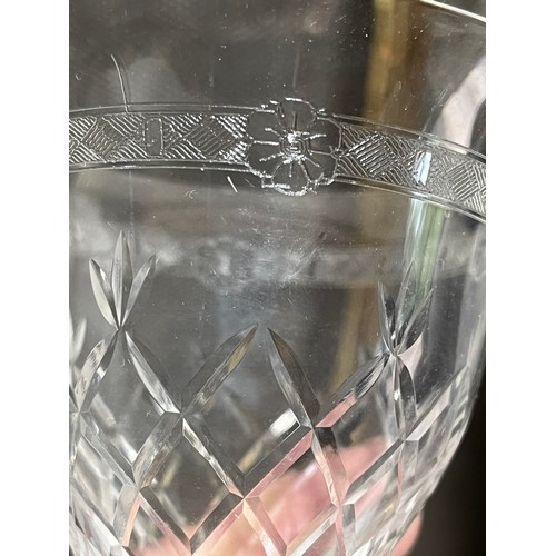 546 - Cut crystal glasses and Edwardian etched glasses