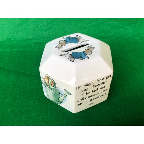 573 - Wedgwood Beatrix Potter ceramic money box