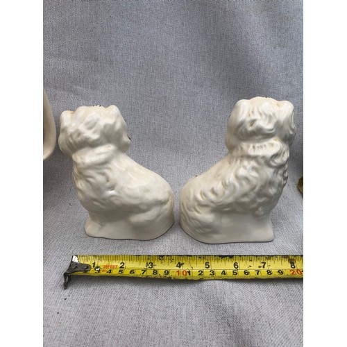 595 - Pair of Beswick Staffordshire dogs.