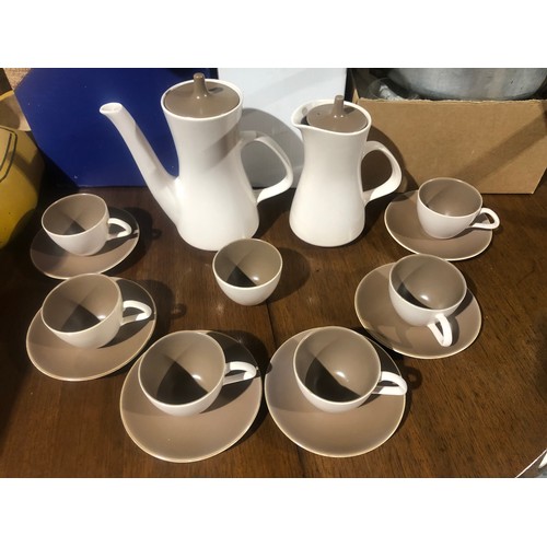 620 - Poole pottery part demitasse coffee set.