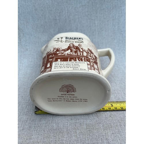 646 - Teachers Highland Cream Scotch Whisky Jug by Seton Pottery