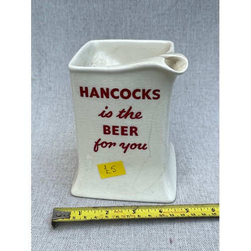 657 - Hancocks is The Beer For You Jug by Wade