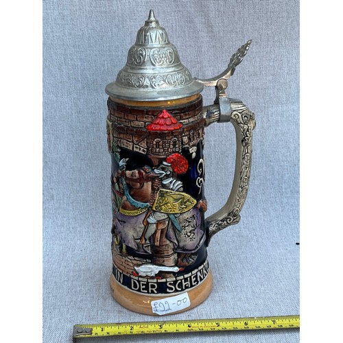 673 - West German Stein 1L marked under