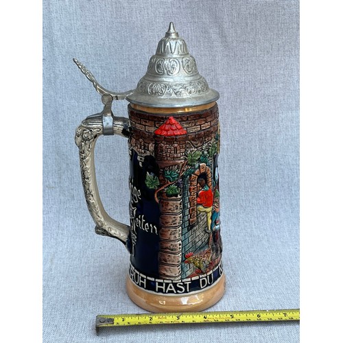 673 - West German Stein 1L marked under