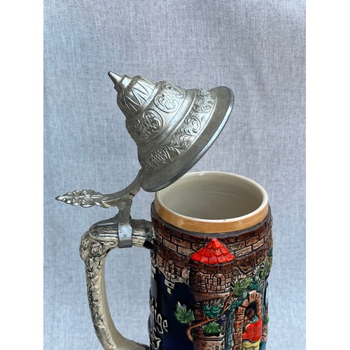 673 - West German Stein 1L marked under