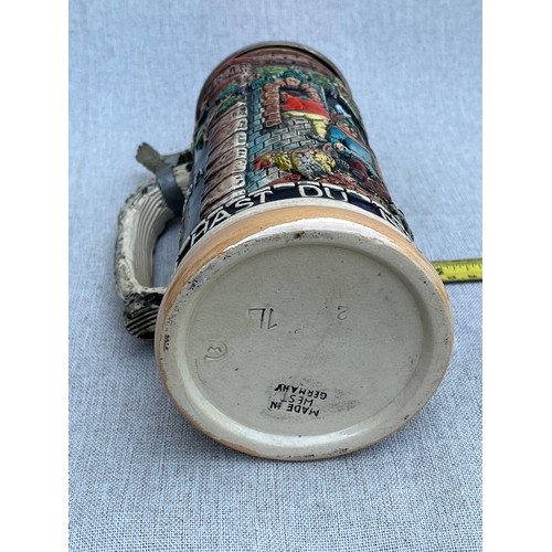 673 - West German Stein 1L marked under