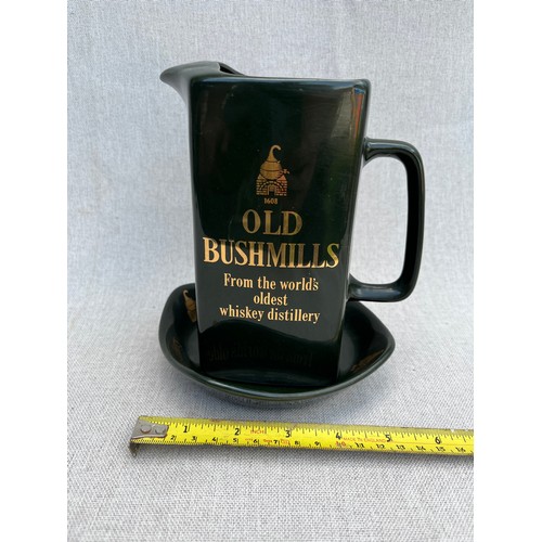 682 - Old Bushmills from the oldest whisket distillery Jug and ashtray by Wade